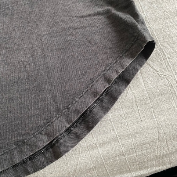 Aerie Boyfriend Distressed Oversized T-shirt Tee Gray - Picture 5 of 8